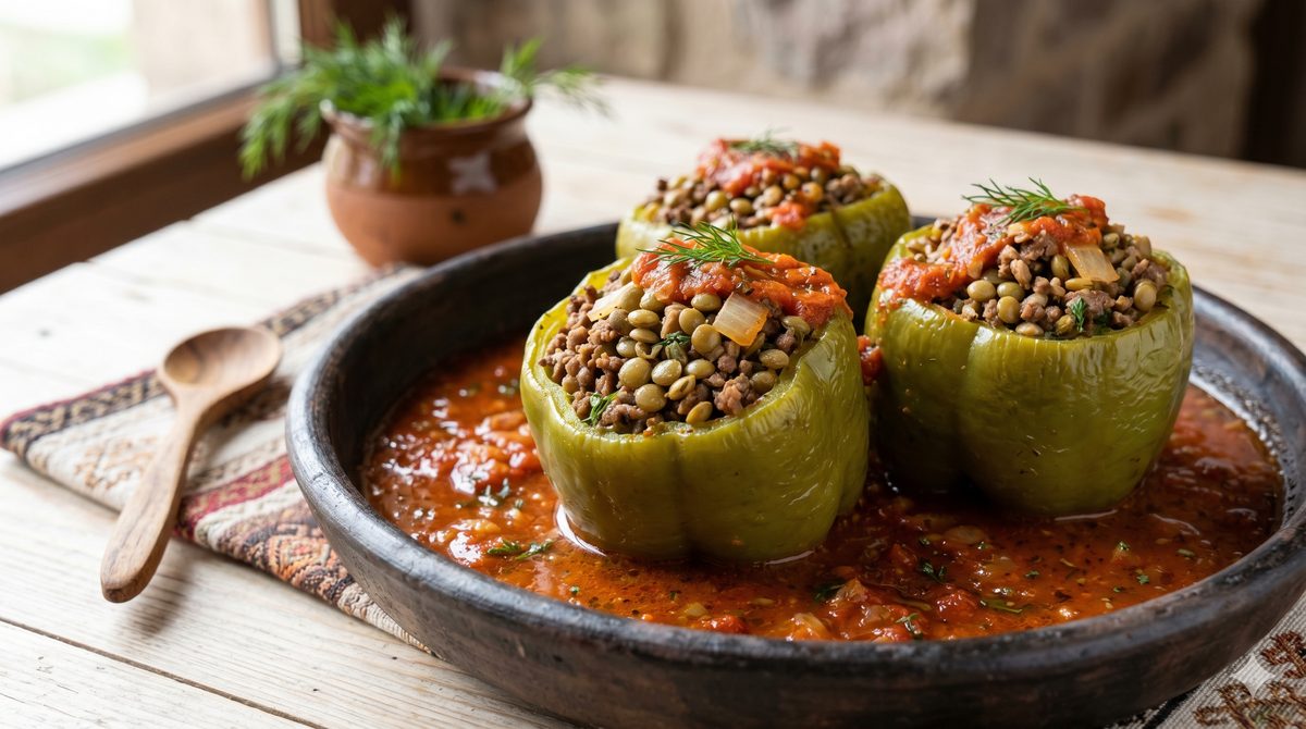 Stuffed Lentils with Ground Meat