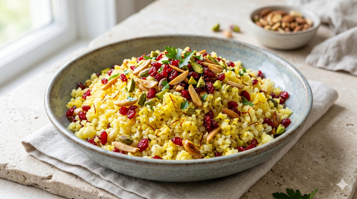 Persian Jeweled Cauliflower Rice