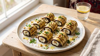 Cheesy Eggplant Rolls