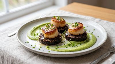 Seared Scallops with Black Pudding