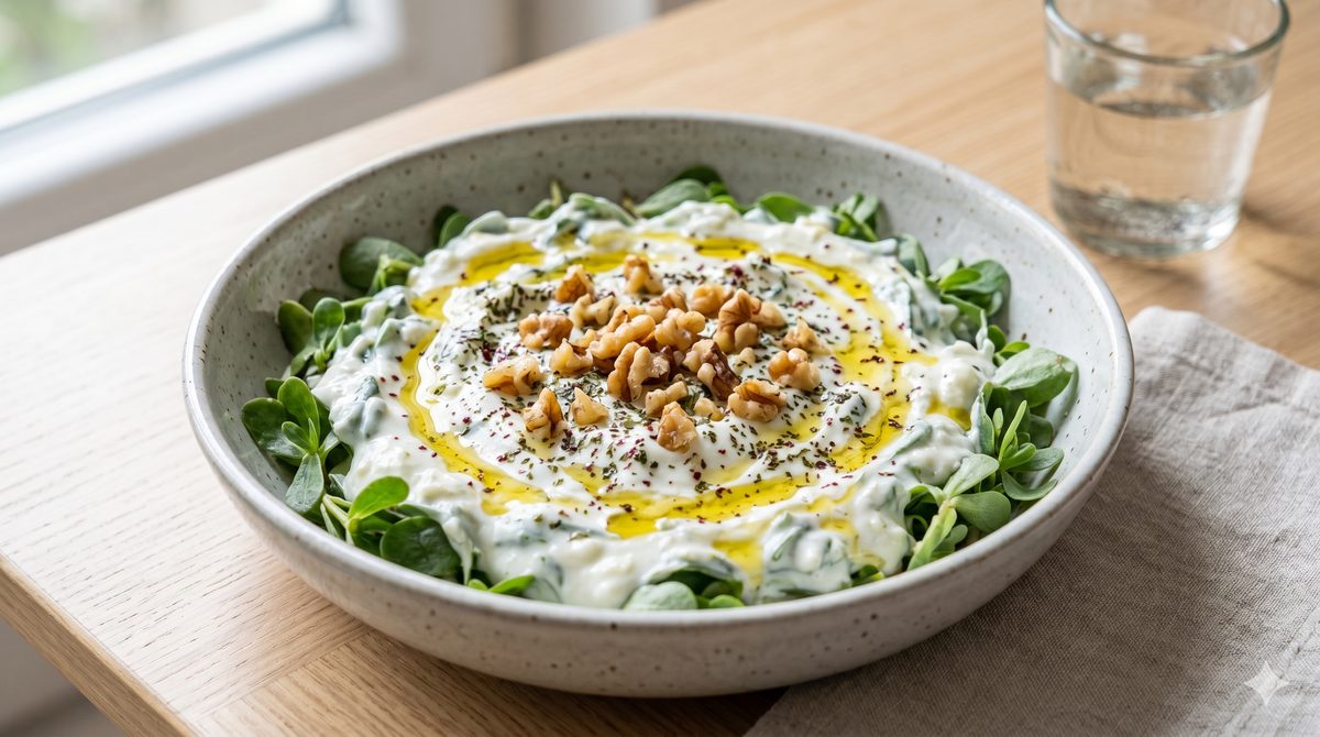 Purslane Yogurt Salad