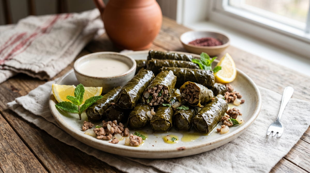 Stuffed Grape Leaves with Lamb